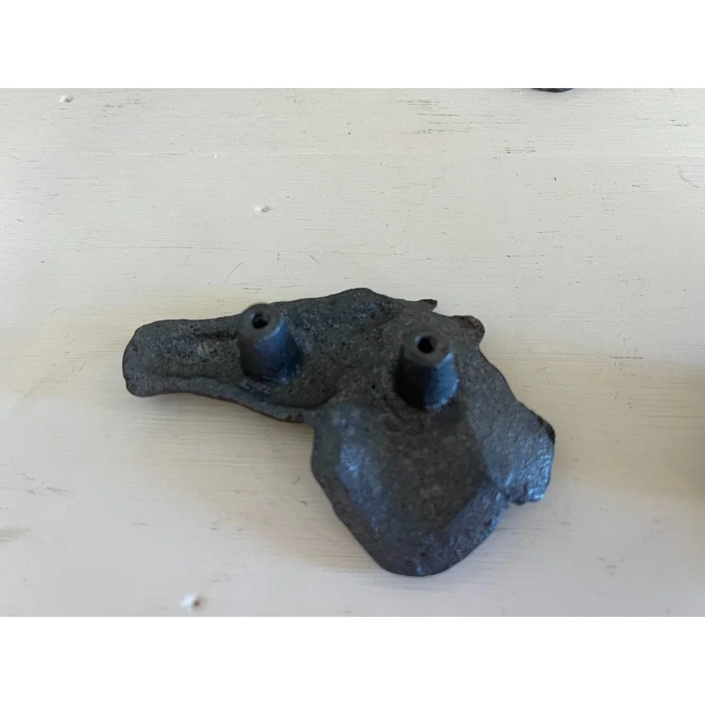 Horse Head Drawer Pulls Handles Dark Gray Metal Cast Iron Western Old West Set 2
